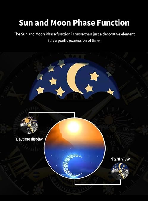 OLEVS Mens Watches Chronograph Luxury Dress Moon Phase Two Tone Stainless Steel Waterproof Luminous Business Calendar Wrist Watch