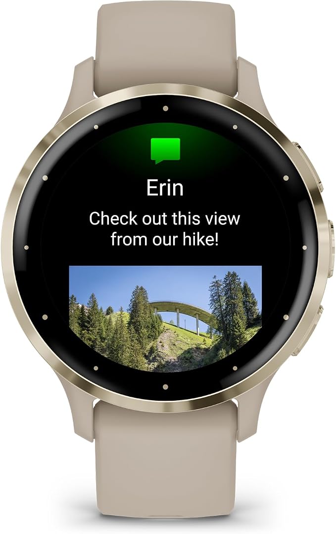 Garmin Venu® 3S, Premium Fitness Smartwatch, 41mm, French Gray Body Battery™ Energy Monitoring, Sleep Coach, Built-In Sports Apps, Built-In Speaker & Mic, Workout Benefit & Recovery Time