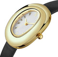 IBSO Women Oval Watch Dainty Vintage Quartz Wristwatch Elegant Jewelry Style Dress Watch